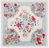 130cm Travel Scarf For Ladies Luxury Brand Silk Scarf  Ribbon Flower Square Scarf Women Neckerchief Twill Sunscreen Shawl