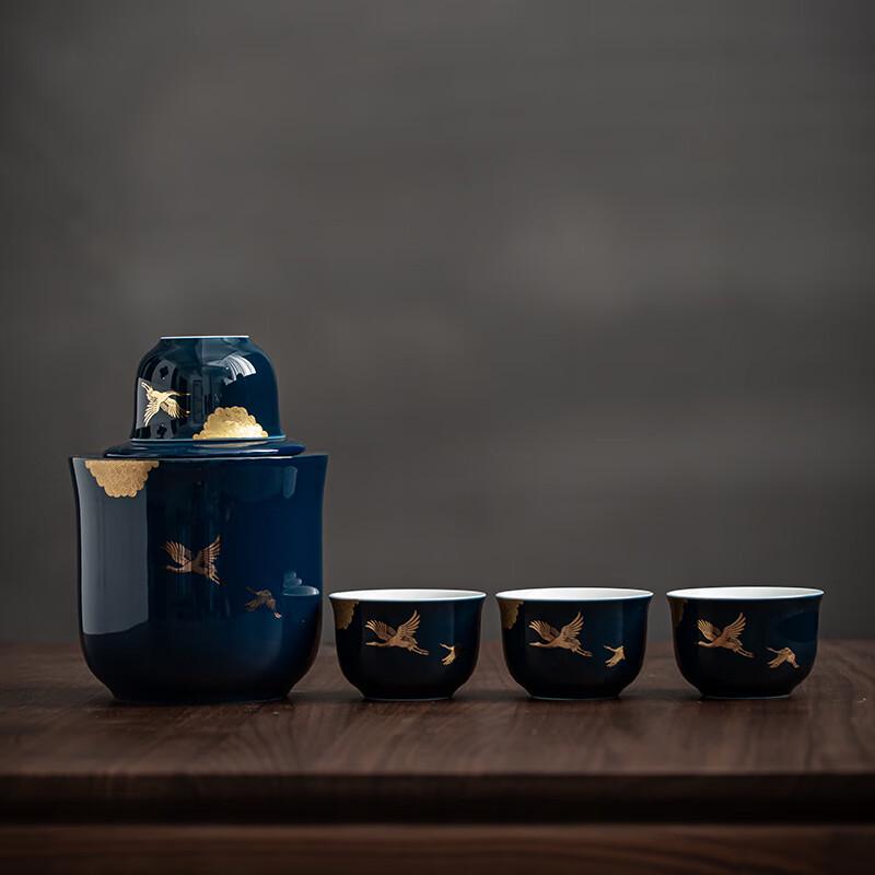 Peach Garden Ceramic Warm Wine Pot Set