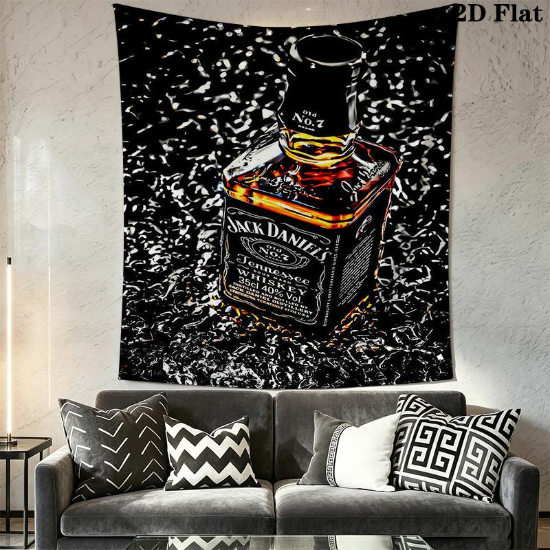 Jack Daniel'S Timeless Tennessee Whiskey Tapestry Fashion Print Wallmounted Christmas Gift Background Wall Hanging Cloth Soft