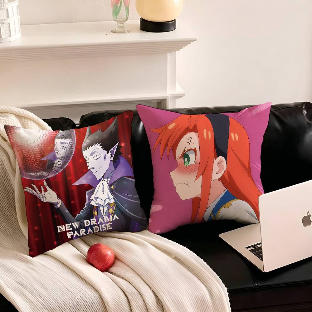 1pc The Vampire Dies In No Time Pillow Case Fashion Square Pillowcase Bedroom Sofa Room Ins Decoration Leisure