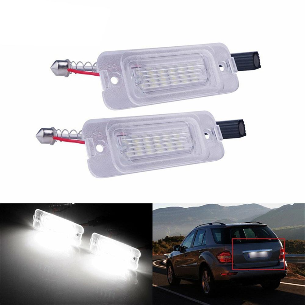 White Led License Plate Light Lamp Pair A2518200066 For Benz W164 W251 X164