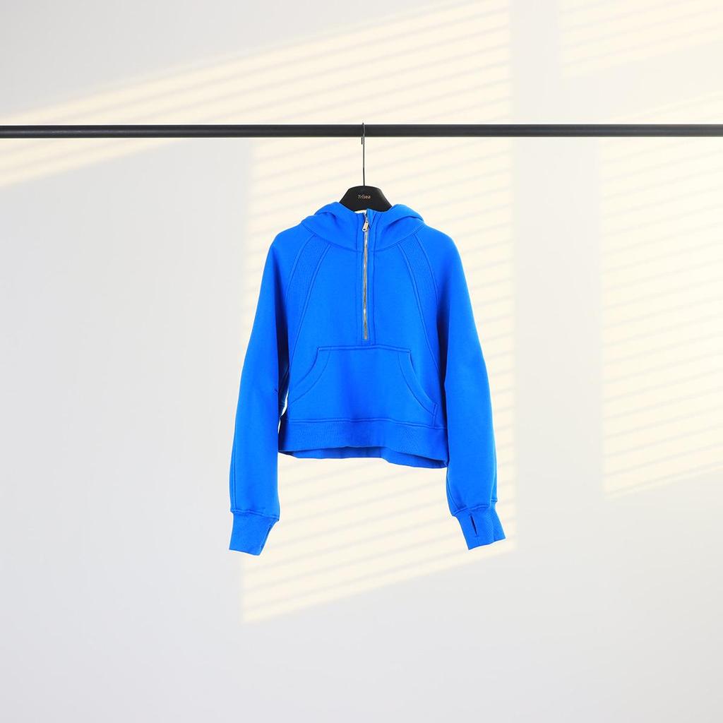 Women's Half-Zip Hooded Fleece Sweatshirt - Autumn/Winter Style (In Stock)