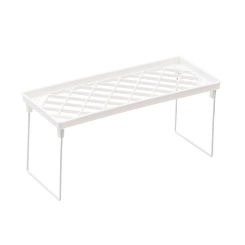 Étagère de Rangement de Dortoir PP Métal Solide Design Pliable Style Simple Étagère d'Exposition de Bureau pour la Maison