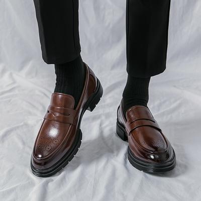 Scarpe derby da uomo Slip on Dress Scarpe casual in pelle Mocassini Scarpe da uomo britanniche