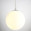 Modern Simple Single Head Milky White Glass Ball E27 LED Chandelier Living Room Dining Bedroom Kitchen Lighting