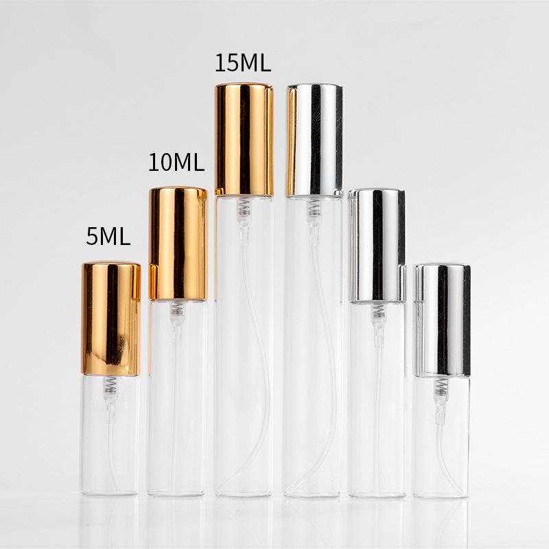 5/50PCS 5ml 10ml 15ml Essential Oil Bottle Ultra Fine Mist Spray Bottle Mini Portable Perfume Bottle High Quality Glass Bottle