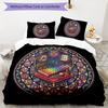 Music Education Symbols Pattern Bedding,Quilt Set Quilt Cover Pillowcase Home Birthday Gift (1*duvet cover+2*pillowcase,without core)
