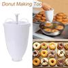 1Pcs Single Handed Donut Maker Plastic Manual Donut Mold Cookie Donut Waffle Kitchen Pastry Making Appliance Baking Mold