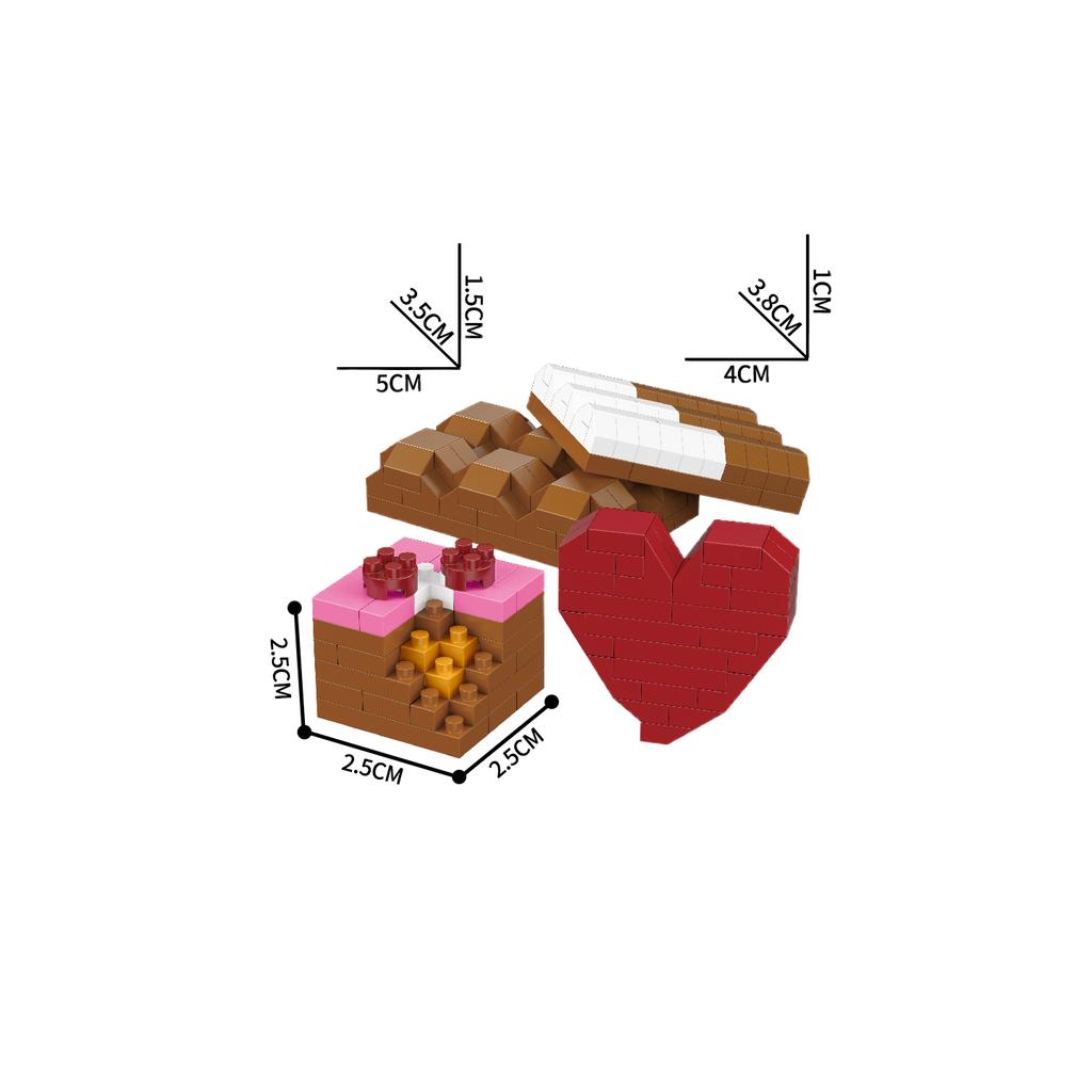 KNEW BUILT French Fries Cola Cake 16 Kinds of Colorful Foods Micro Mini Building Block Toys-Ideal for Kids' FunHoliday Gifts