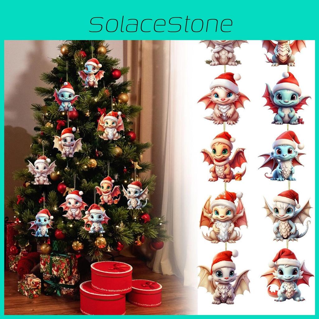 Colorful Cartoon Dragon Christmas Tree Hanging Ornament For Car Interior Decor