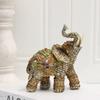 1pc, Exotic Embellished Elephant Figurines, Resin Craft, Decorative Statues For Living Room And Bedroom Home Decor