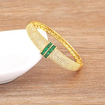 

Nidin High Quality Pave Shiny Zircon Charm Bracelets 6 Colors For Women Wedding Party Adjustable Bangles Luxury Jewelry Gifts зелений