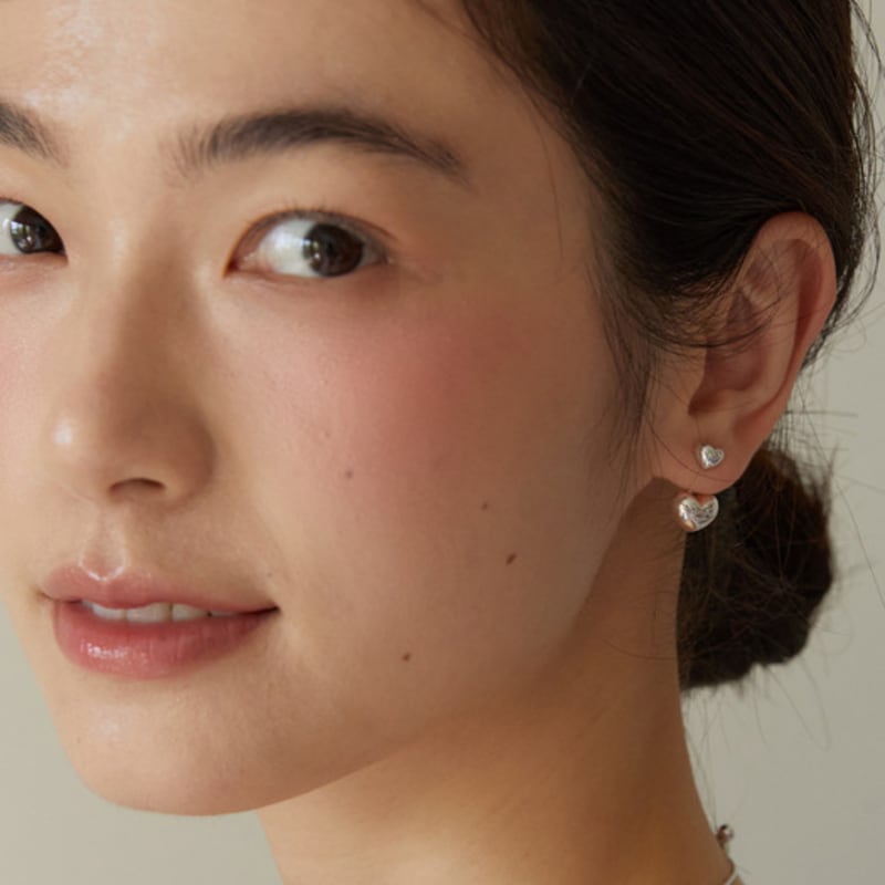 Tatiana Silver 925 Love and Ball Ear Jacket Earrings EC1966