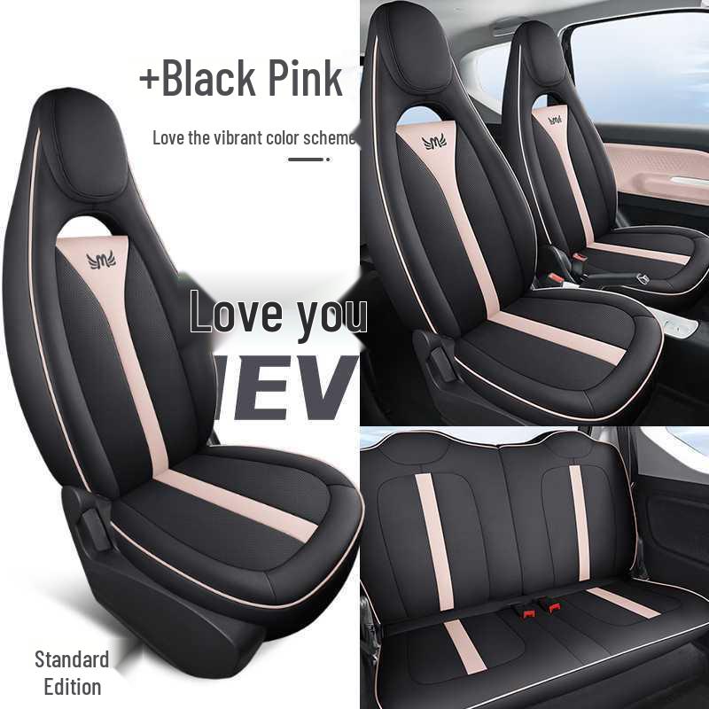202426 Wuling Hongguang Mini Macaron Full-Coverage Seat Cushion - Modified Interior Car Seat Cover. Rear Split