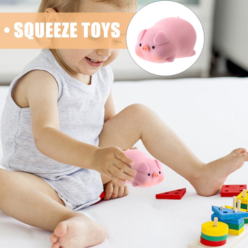 Cute Pink Pig Squishy Toy, Slow Rebound Stress Relief, Soft Animal Fidget for Kids Adults