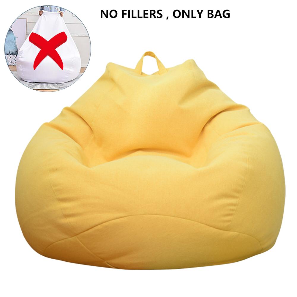 Lazy Sofa Cover Large Bean Seat Bag Chair Sofa Cover Comfortable Outdoor Cloth Pouf Puff Couch Tatami Living Room Beanbags 2025