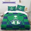 Al-Ahli Saudi FC Pattern Bedding,Quilt Set Quilt Cover Pillowcase Home Birthday Gift(1 * duvet cover + 2 * pillowcase, without core)