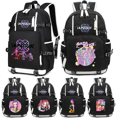 Anime K-Pop Demon Hunters Backpack Large Capacity Bookbag Laptop Unisex Student Boy Girl School Bag Large Capacity Travel Outdoor Bag Kid Gift Mochila