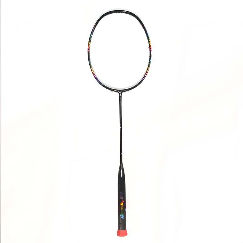 Pacco regalo: Racchetta da Badminton Monopezzo 8U in Full Carbon - Design Offensivo Leggero con Assorbimento degli Urti