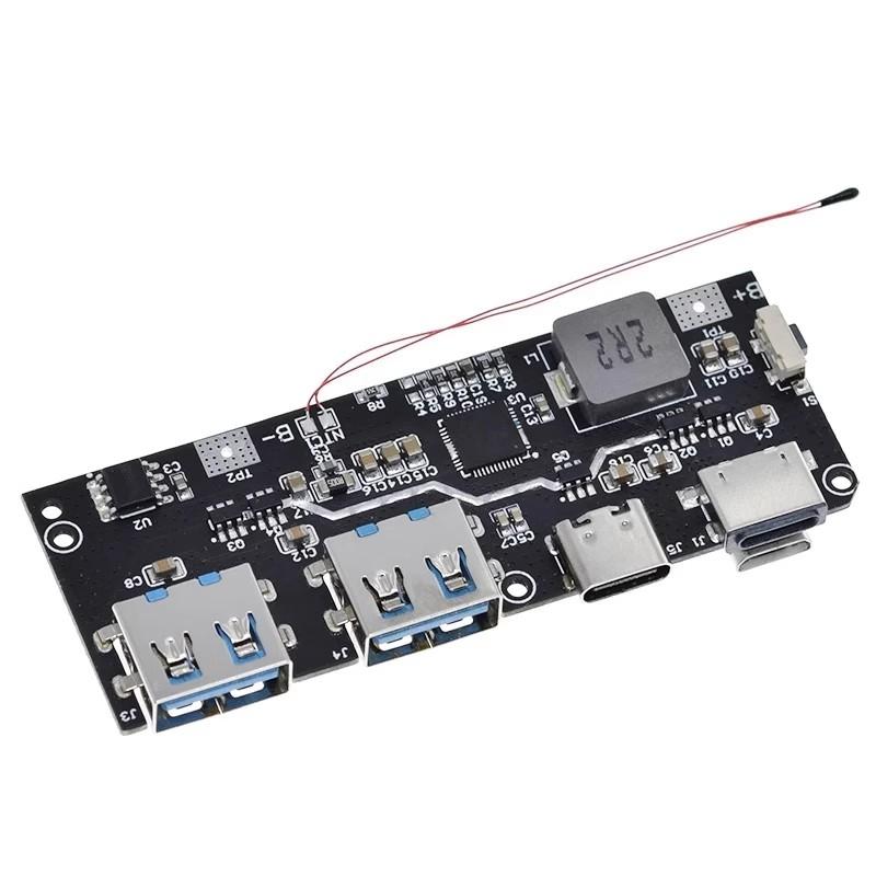 22.5W Power Bank 5-port Bidirectional Fast Charging Mobile Power Module Circuit Board DIY Motherboard Kit QC4+PD3.0