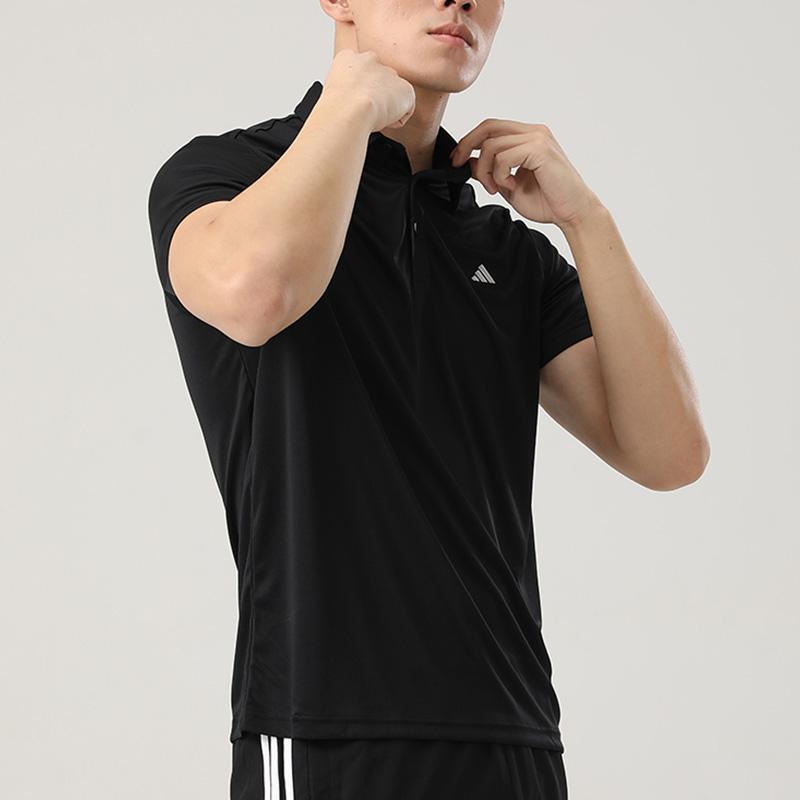 New Adidas Golf Collection 3 Pack Logo Sports Business Casual Short Sleeved Polo Shirt Men's Black IN6626