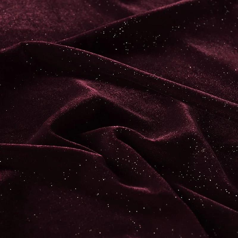 

100x140 см блестящая бархатная звездная ткань мягкая и гладкая тканая неэластичная для шитья платья своими руками бархатная ткань ручной работы мягкая гладкая 100x140cm