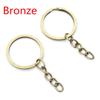 20 Pezzi 25-30mm Anello Portachiavi Portachiavi Dorato Argentato Chiusura Componenti Portachiavi Anello Diviso Anello Portachiavi Placcato Per Creazione di Gioielli