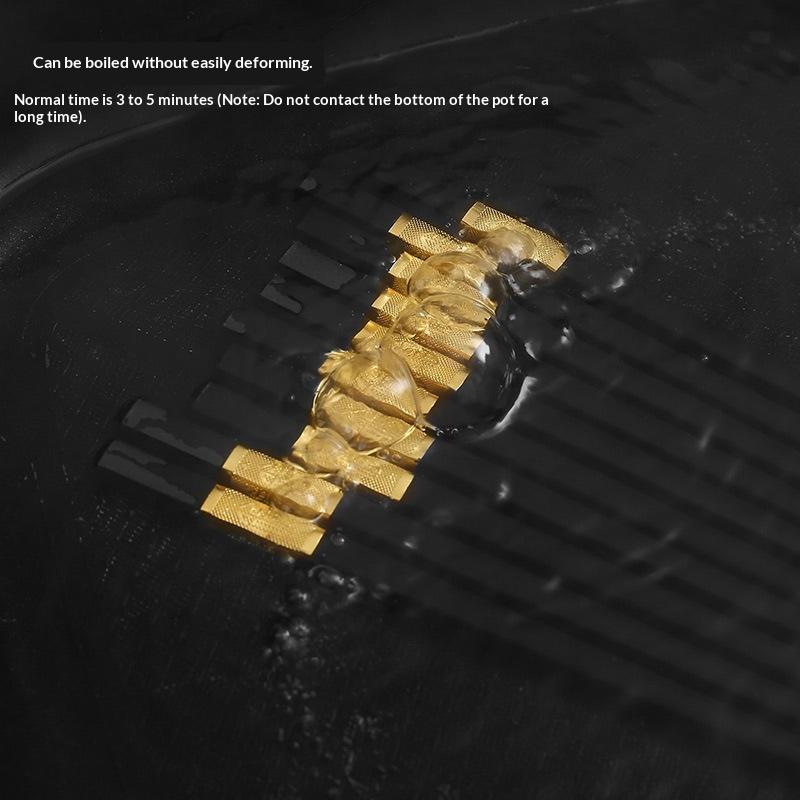 10 Pairs Household Antibacterial And Anti-Mold Alloy Chopsticks With Gold Pattern Non Slip And Heat Resistant For Home Kitchen