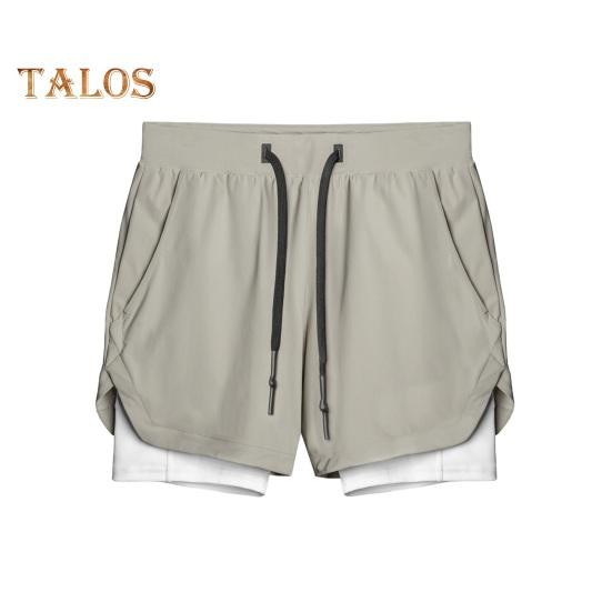 

Мужские шорты, однотонный дизайн, эластичный пояс, завязка на шнурке, повседневные шорты, двухслойные, быстросохнущие, дышащие шорты M светло-зеленый