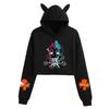 Felpa con cappuccio da donna Dragon Ball Goku Orecchie da Gatto - Design Stampato Serie Saiyan