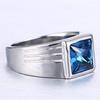 Fashion Popular Jewelry Blue Steel Men's Jewelry Ring