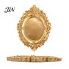 European Style Ornament Holder Vintage Jewelry Tray, Ornate Carved Ring Dish with Gold or White Finish, Elegant Decorative Resin Trinket Organizer for