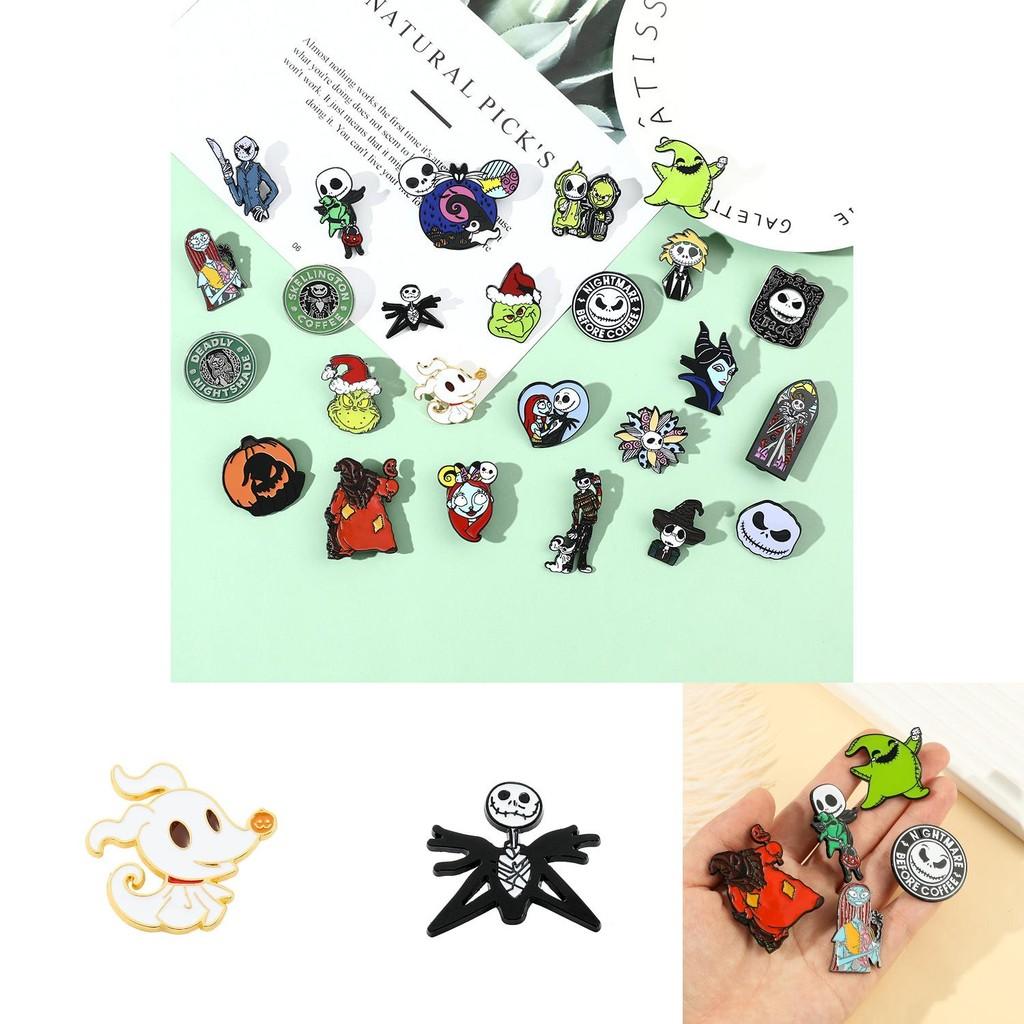 Christmas Nightmare Series Brooch Gothic Witch Pin European And American Halloween Collection Metal Badge