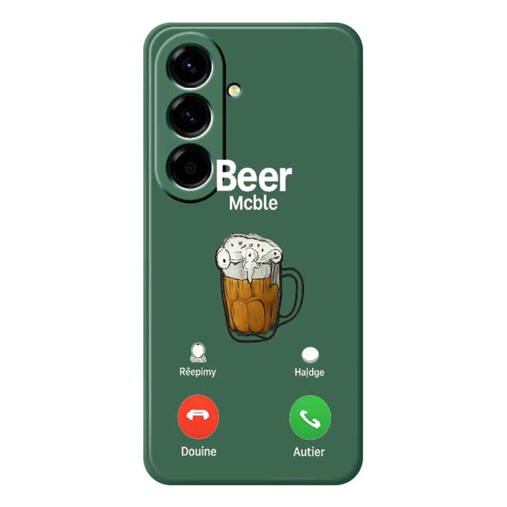For Samsung Galaxy A56 5G Case Beer Pattern Printing Straight Edge TPU Phone Back Cover
