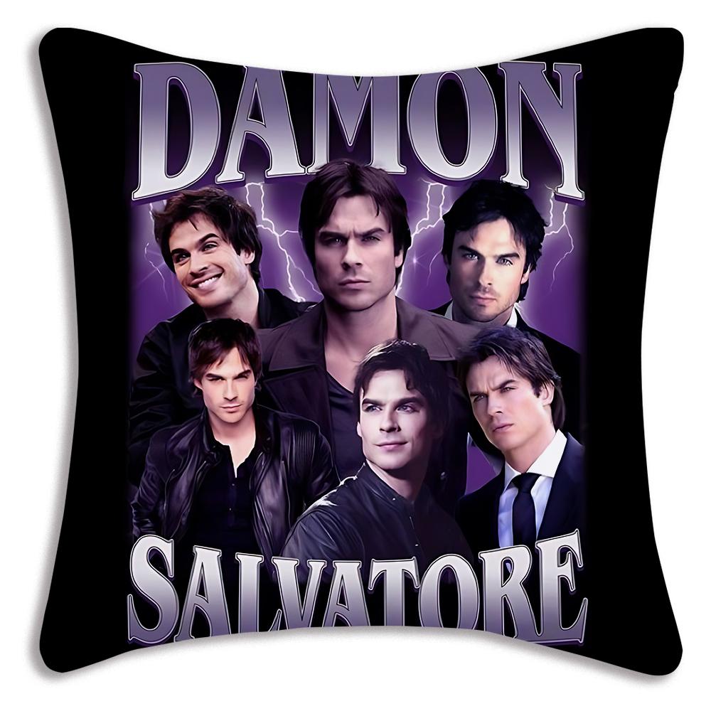 1pc Damon Salvatore Pillow Set Vampire Diaries Pillowcase Sofa Decoration Home Double Sided Printed Cute Cushion Cover