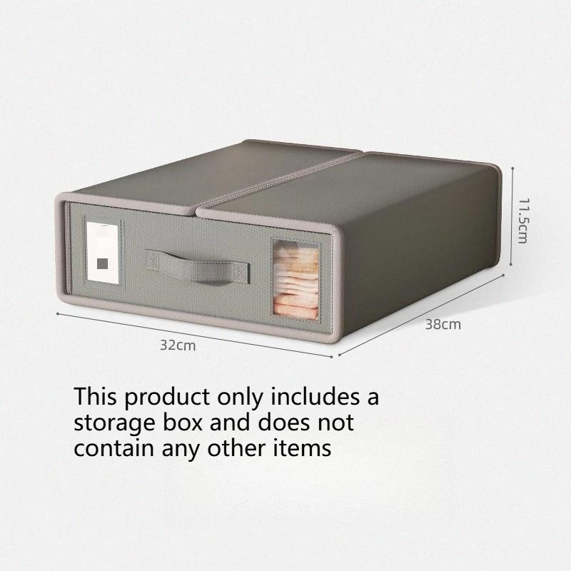 

Non-woven Fabric Bed Sheet Storage Box New Solid Color Simple Fabric Bed Sheet Storage Wardrobe Bedroom Duvet Cover Storage Box сірий