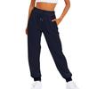 Damen Mehrfarbige Gepolsterte Jogginghose Lässig Joggen Sport High Waist Locker Kordelzug Täglich Lässig Damen Hose