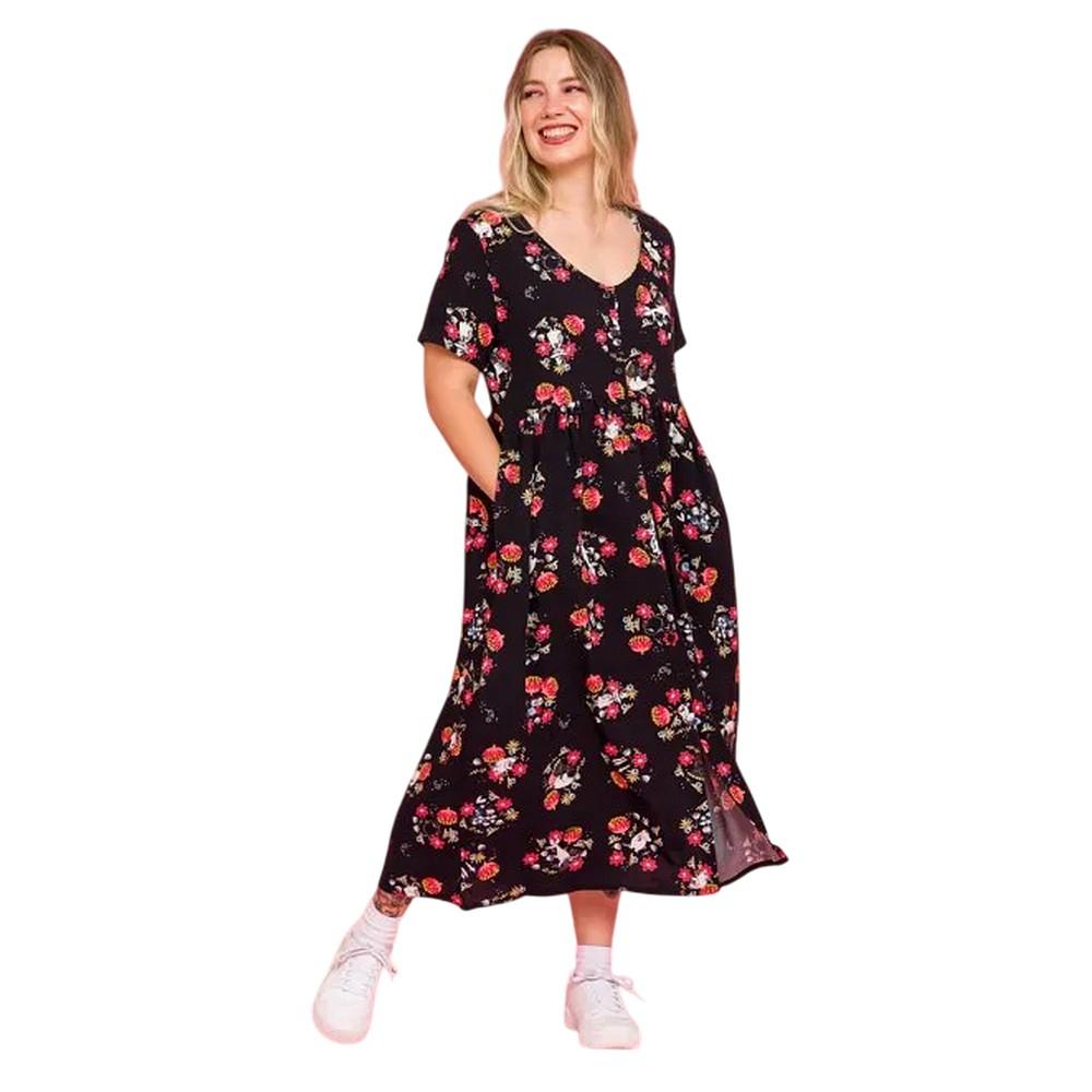 MOOMIN Womens/Ladies Floral All-Over Print Midi Dress