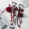 Trendy Heart Tassels Bows Keychain for Women’s Bags and Accessories Sophisticated Korean Aesthetic Bag Pendant