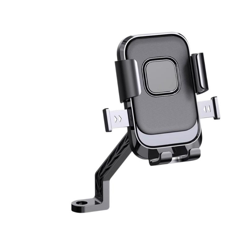 2025 Shockproof Electric Bike Phone Holder: Anti-Shake, Rearview Mirror Design for Food Delivery Riders