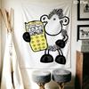Sheepworld Wall Tapestry Aesthetic Wall Hanging Printed Fabric Blanket Decorative Tapestries for Bedroom Living Room Home Decor