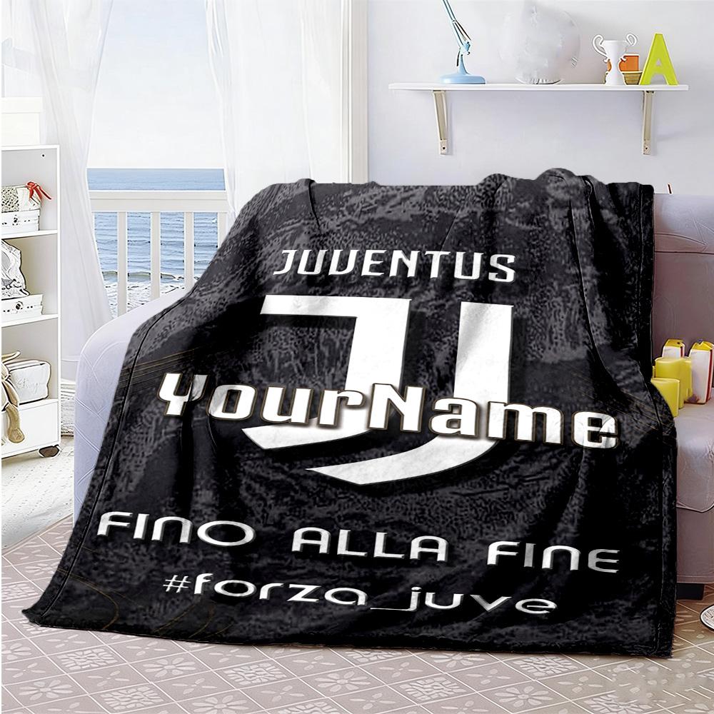 Juventus Customize Text Blanket Cozy Customizable Blanket Soft Warm Cozy Suitable for Bedding Office Nap Bed for All Occasions