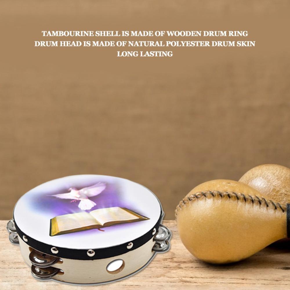 8/10 inch optional size Tambourine Orff Instrument Early childhood music training 8 inches