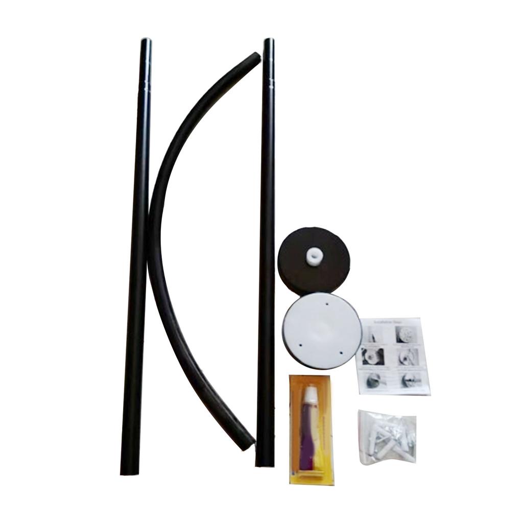 Curved Shower Curtain Rod Extendable Wall Mount Stainless Steel Corner Curtain Rod for Bathroom