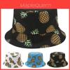 Cappello da Pescatore Estivo Frutta Ananas Double Face Con Protezione UV Per Viaggi Casual