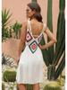 Women's Hand-Crocheted Flower Patchwork Sleeveless Beach Cover-up Dress