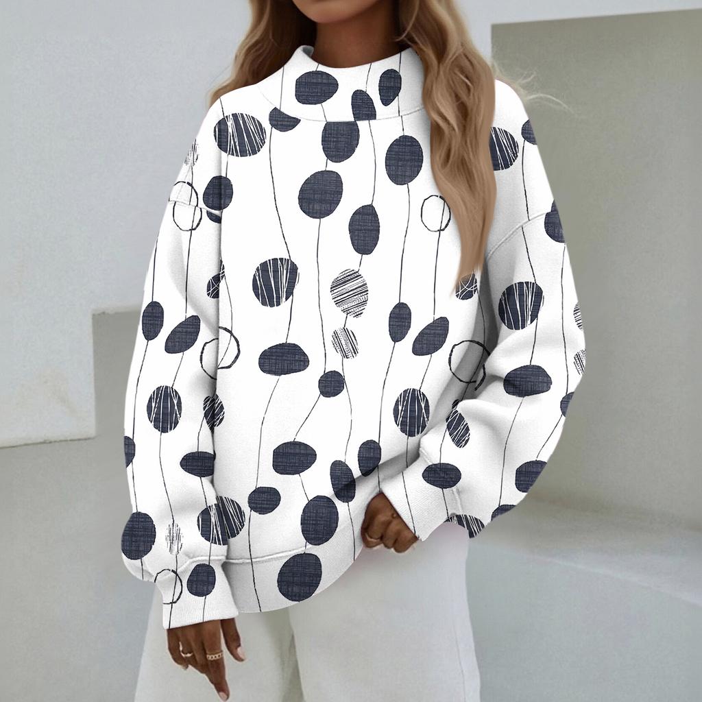 Mock Neck Sweatshirt Women Fall Comfort Oversized Sweatshirt Dressy Pullover Sweatshirts No Hood Cozy Turtleneck Tops