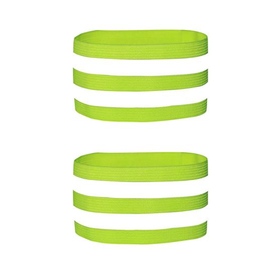 1 Pair Cycling Wristbands Reflective Strips Portable Extra Wide Stretchable Hand Leg Strap Riding Safety High Elastic Outdoor
