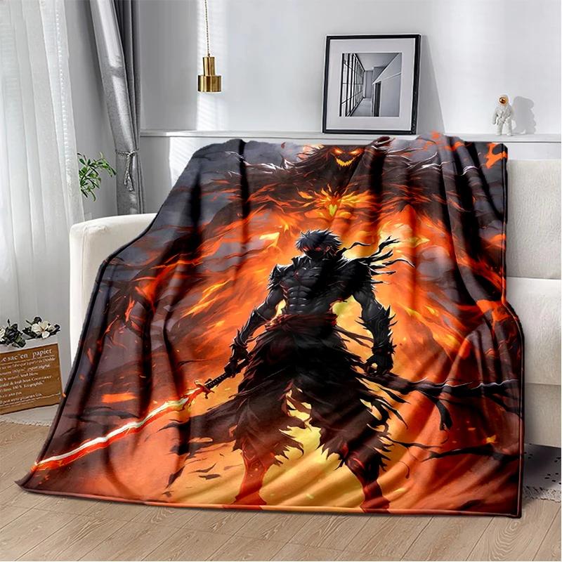 3D Bleach Kurosaki Ichigo Cartoon Anime Soft Blanket,Soft Throw Blanket for Home Bedroom Bed Sofa Travel Cover Child Gift