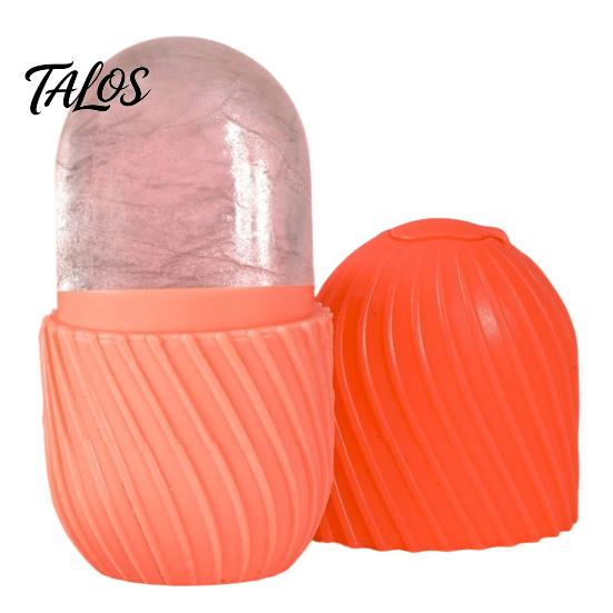 Ice Roller for Face, Silicone Ice Mold with Facial Massager, Pore Tightening Cold Compress Tool for Redness Relief, Portable Skincare Ice Cube Tray